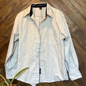Port Authority dress shirt. Size: small. Color: cream/khaki